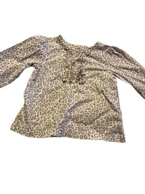 Carter's Beige and Brown Leopard Print Long Sleeve Top